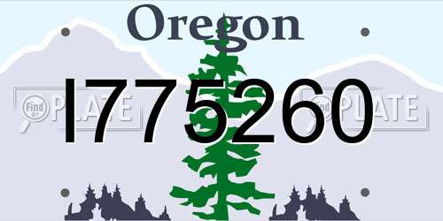 I775260 Oregon License Plate