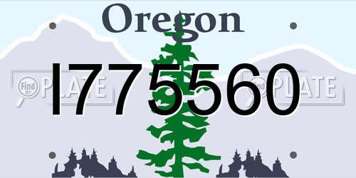 I775560 Oregon License Plate