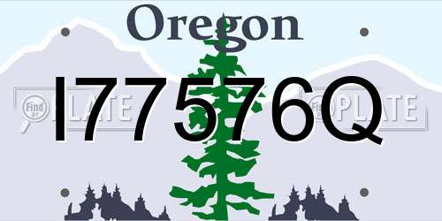 I77576Q Oregon License Plate