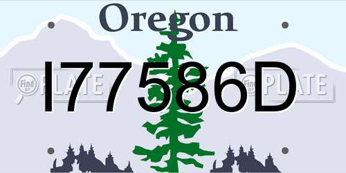 I77586D Oregon License Plate