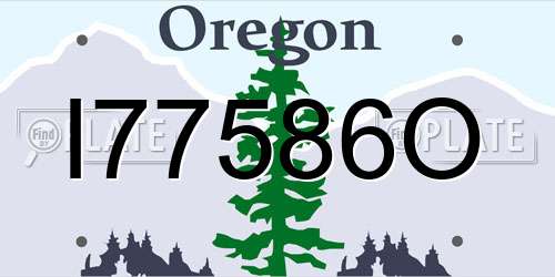 I77586O Oregon License Plate