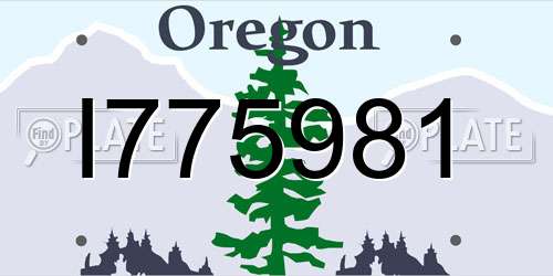 I775981 Oregon License Plate