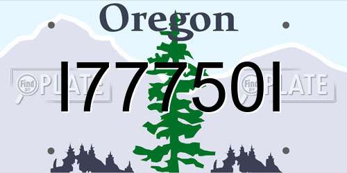 I77750I Oregon License Plate
