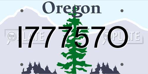 I77757O Oregon License Plate