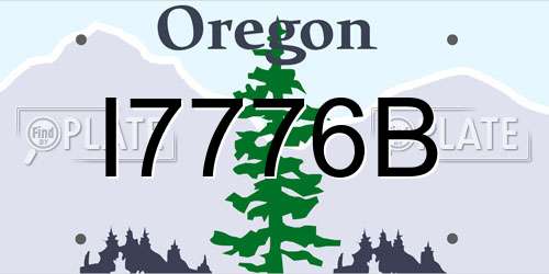 I7776B Oregon License Plate