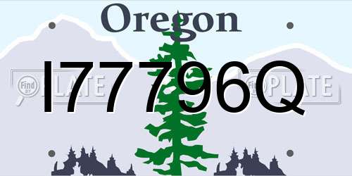 I77796Q Oregon License Plate