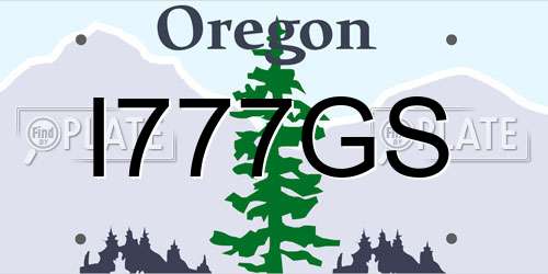 I777GS Oregon License Plate