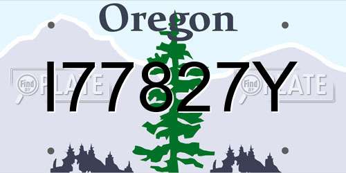 I77827Y Oregon License Plate