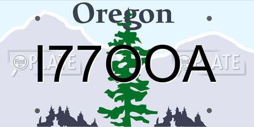 I77OOA Oregon License Plate