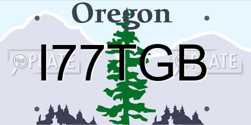 I77TGB Oregon License Plate