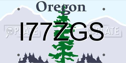 I77ZGS Oregon License Plate