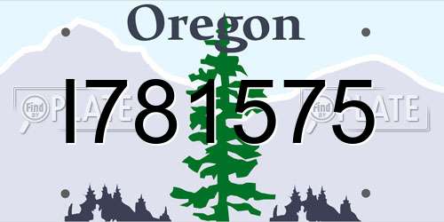 I781575 Oregon License Plate