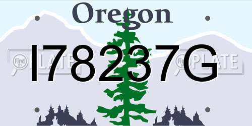 I78237G Oregon License Plate