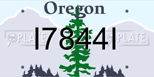 I7844I Oregon License Plate