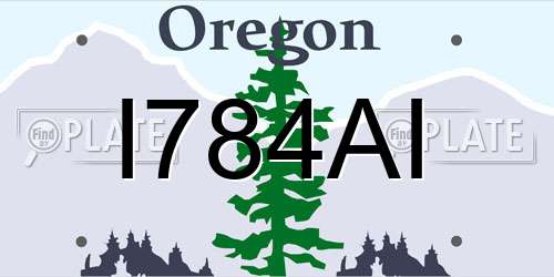 I784AI Oregon License Plate