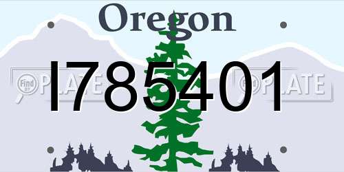 I785401 Oregon License Plate
