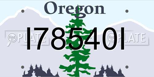 I78540I Oregon License Plate