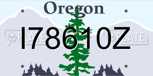 I78610Z Oregon License Plate