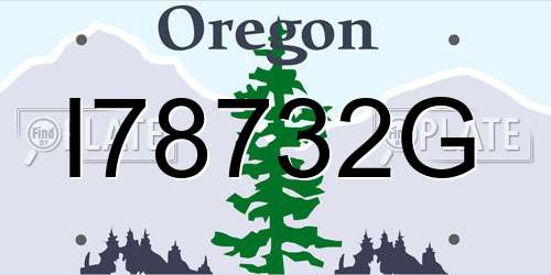 I78732G Oregon License Plate