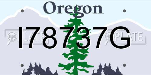 I78737G Oregon License Plate