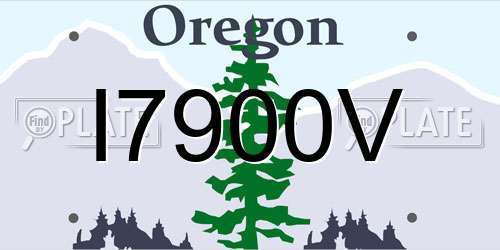 I7900V Oregon License Plate