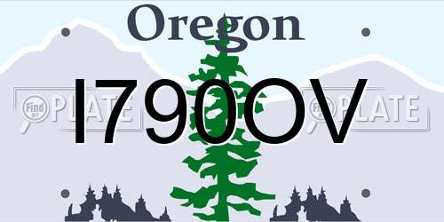 I790OV Oregon License Plate