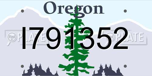 I791352 Oregon License Plate