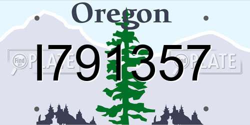 I791357 Oregon License Plate