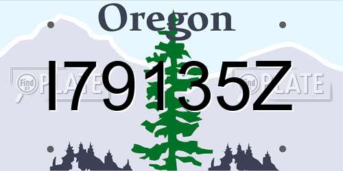 I79135Z Oregon License Plate