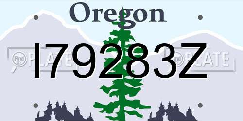 I79283Z Oregon License Plate