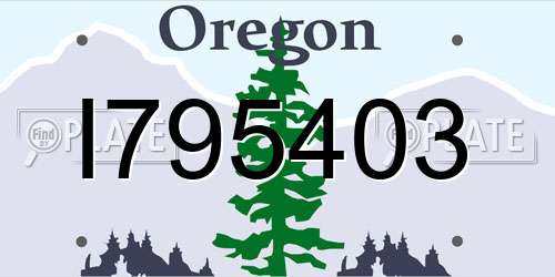 I795403 Oregon License Plate