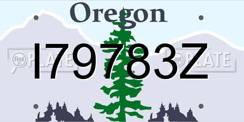 I79783Z Oregon License Plate