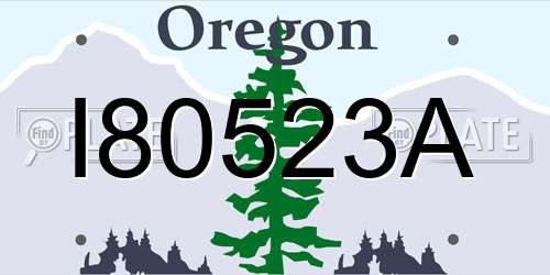 I80523A Oregon License Plate