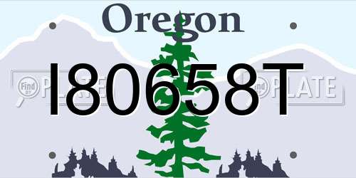 I80658T Oregon License Plate