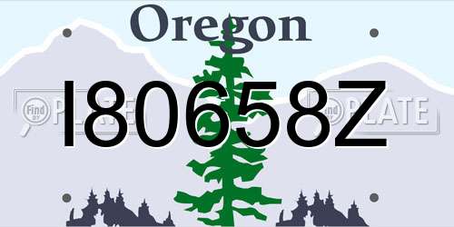 I80658Z Oregon License Plate