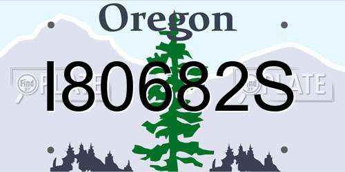 I80682S Oregon License Plate
