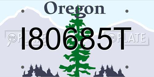 I80685T Oregon License Plate