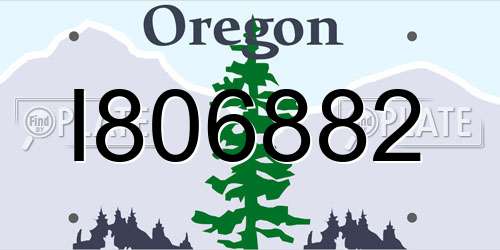 I806882 Oregon License Plate
