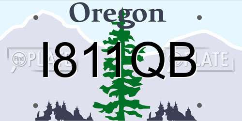 I811QB Oregon License Plate
