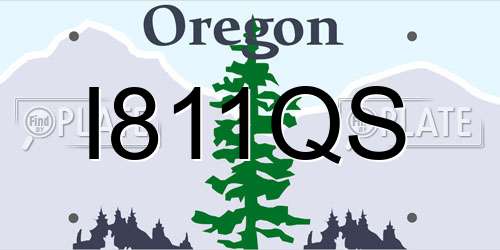 I811QS Oregon License Plate