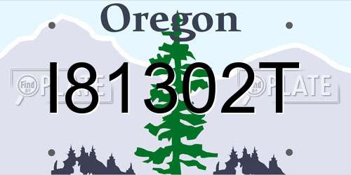 I81302T Oregon License Plate