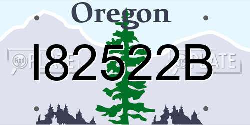 I82522B Oregon License Plate