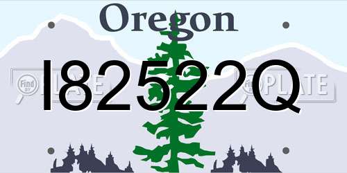 I82522Q Oregon License Plate