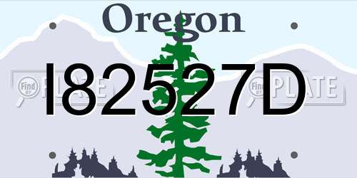 I82527D Oregon License Plate