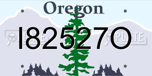 I82527O Oregon License Plate