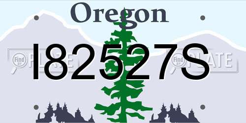 I82527S Oregon License Plate