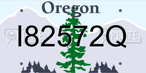 I82572Q Oregon License Plate