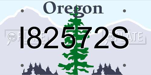I82572S Oregon License Plate
