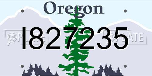 I827235 Oregon License Plate