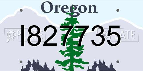 I827735 Oregon License Plate